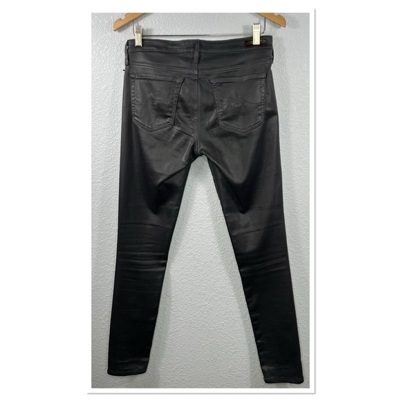 AG Adriano Goldschmied The Legging Ankle Super Skinny Ankle Sz 27R Leather Look - Picture 4 of 10